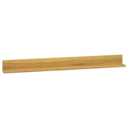 vidaXL Estantes de pared 2 unidades madera maciza de teca 110x10x10 cm