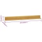 vidaXL Estantes de pared 2 unidades madera maciza de teca 110x10x10 cm vidaXL Estantes de pared 2 unidades madera maciza de teca 110x10x10 cm