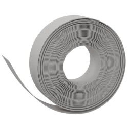 vidaXL Bordura de jardín polietileno gris 10 m 15 cm