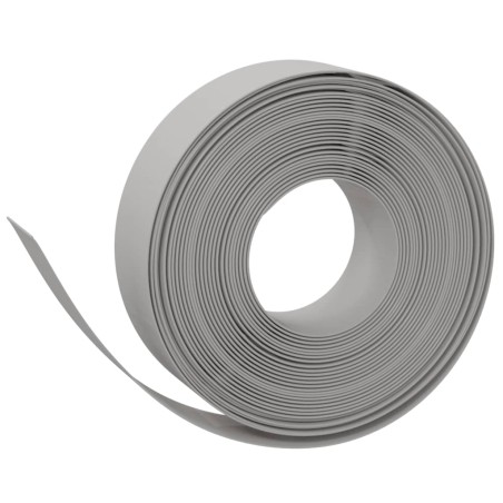 vidaXL Bordura de jardín polietileno gris 10 m 15 cm