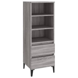 vidaXL Aparador alto madera contrachapada gris Sonoma 40x36x110 cm