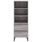 vidaXL Aparador alto madera contrachapada gris Sonoma 40x36x110 cm vidaXL Aparador alto madera contrachapada gris Sonoma 40x36x110 cm