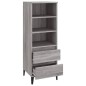 vidaXL Aparador alto madera contrachapada gris Sonoma 40x36x110 cm vidaXL Aparador alto madera contrachapada gris Sonoma 40x36x110 cm