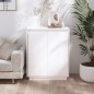 vidaXL Aparador de madera maciza de pino blanco 60x34x75 cm vidaXL Aparador de madera maciza de pino blanco 60x34x75 cm