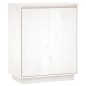 vidaXL Aparador de madera maciza de pino blanco 60x34x75 cm vidaXL Aparador de madera maciza de pino blanco 60x34x75 cm