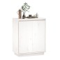 vidaXL Aparador de madera maciza de pino blanco 60x34x75 cm vidaXL Aparador de madera maciza de pino blanco 60x34x75 cm