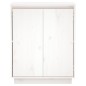 vidaXL Aparador de madera maciza de pino blanco 60x34x75 cm vidaXL Aparador de madera maciza de pino blanco 60x34x75 cm