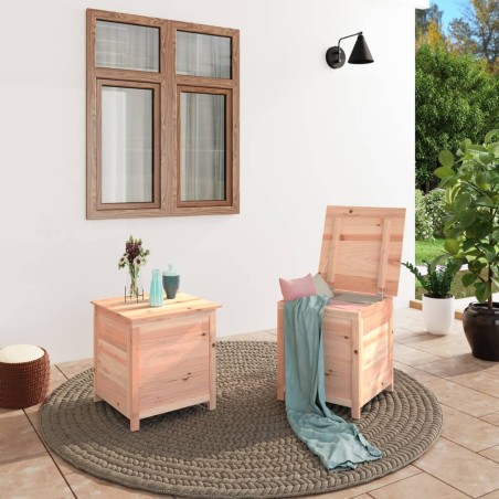 vidaXL Baúl para cojines madera de abeto maciza 50x50x56 cm