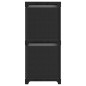 vidaXL Estantería de 4 cubos con cajas de tela negro 69x30x72,5 cm