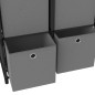 vidaXL Estantería de 4 cubos con cajas de tela negro 69x30x72,5 cm