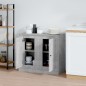 vidaXL Aparadores 2 uds madera contrachapada gris 37,5x35,5x67,5 cm vidaXL Aparadores 2 uds madera contrachapada gris 37,5x35,5x67,5 cm