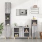vidaXL Armario de lavabo madera contrachapada gris Sonoma 80x33x60 cm vidaXL Armario de lavabo madera contrachapada gris Sonoma 80x33x60 cm