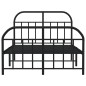 vidaXL Estructura de cama con cabecero y pie metal negro 120x190 cm vidaXL Estructura de cama con cabecero y pie metal negro 120x190 cm