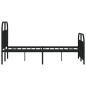 vidaXL Estructura de cama con cabecero y pie metal negro 120x190 cm vidaXL Estructura de cama con cabecero y pie metal negro 120x190 cm