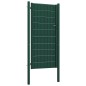 vidaXL Puerta de valla de PVC y acero verde 100x124 cm vidaXL Puerta de valla de PVC y acero verde 100x124 cm