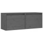 vidaXL Armario de pared 2 uds madera maciza de pino gris 45x30x35 cm vidaXL Armario de pared 2 uds madera maciza de pino gris 45x30x35 cm