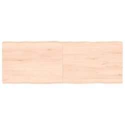 vidaXL Tablero de mesa madera maciza borde natural 140x50x(2-4) cm