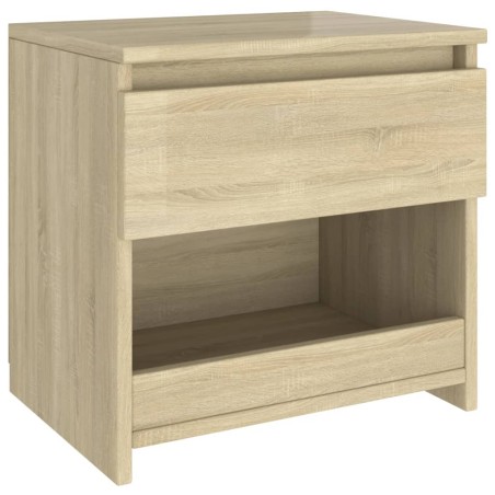 vidaXL Mesita de noche madera contrachapada color roble 40x30x39cm