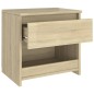 vidaXL Mesita de noche madera contrachapada color roble 40x30x39cm vidaXL Mesita de noche madera contrachapada color roble 40x30x39cm