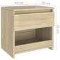 vidaXL Mesita de noche madera contrachapada color roble 40x30x39cm vidaXL Mesita de noche madera contrachapada color roble 40x30x39cm
