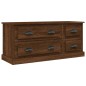 vidaXL Mueble para TV madera contrachapada roble marrón 100x35,5x45 cm vidaXL Mueble para TV madera contrachapada roble marrón 100x35,5x45 cm