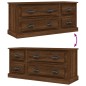 vidaXL Mueble para TV madera contrachapada roble marrón 100x35,5x45 cm vidaXL Mueble para TV madera contrachapada roble marrón 100x35,5x45 cm