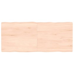 vidaXL Tablero de mesa madera maciza borde natural 140x60x(2-4) cm