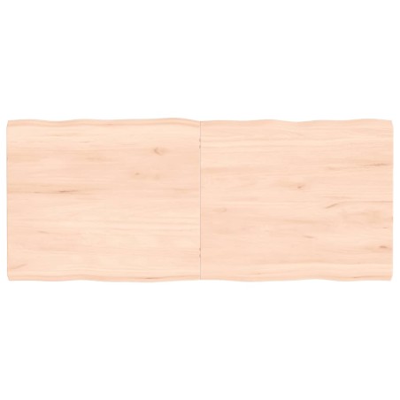 vidaXL Tablero de mesa madera maciza borde natural 140x60x(2-4) cm
