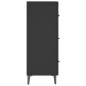 vidaXL Aparador de madera de ingeniería negro 69,5x34x90 cm
