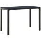 vidaXL Set de comedor de jardín 3 pzas acero y WPC negro vidaXL Set de comedor de jardín 3 pzas acero y WPC negro