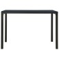vidaXL Set de comedor de jardín 3 pzas acero y WPC negro vidaXL Set de comedor de jardín 3 pzas acero y WPC negro