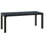 vidaXL Set de comedor de jardín 3 pzas acero y WPC negro vidaXL Set de comedor de jardín 3 pzas acero y WPC negro