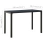 vidaXL Set de comedor de jardín 3 pzas acero y WPC negro vidaXL Set de comedor de jardín 3 pzas acero y WPC negro