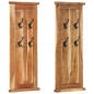 vidaXL Percheros 2 unidades madera maciza de acacia 38x100 cm vidaXL Percheros 2 unidades madera maciza de acacia 38x100 cm