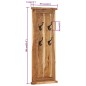 vidaXL Percheros 2 unidades madera maciza de acacia 38x100 cm vidaXL Percheros 2 unidades madera maciza de acacia 38x100 cm