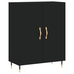 vidaXL Aparador de madera de ingeniería negro 69,5x34x90 cm
