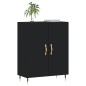 vidaXL Aparador de madera de ingeniería negro 69,5x34x90 cm