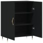 vidaXL Aparador de madera de ingeniería negro 69,5x34x90 cm