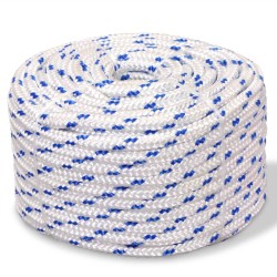 vidaXL Cuerda marina de polipropileno 14 mm 50 m blanca