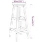 vidaXL Juego de bar 3 piezas madera maciza acacia 