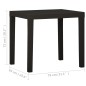 vidaXL Mesa de jardín de plástico gris antracita 79x65x72 cm vidaXL Mesa de jardín de plástico gris antracita 79x65x72 cm