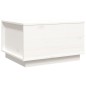 vidaXL Mesa de centro de madera maciza de pino blanco 60x50x35 cm