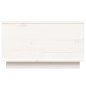 vidaXL Mesa de centro de madera maciza de pino blanco 60x50x35 cm