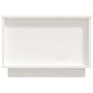 vidaXL Mesa de centro de madera maciza de pino blanco 60x50x35 cm