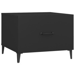 vidaXL Mesa de centro con patas de metal negro 50x50x40 cm