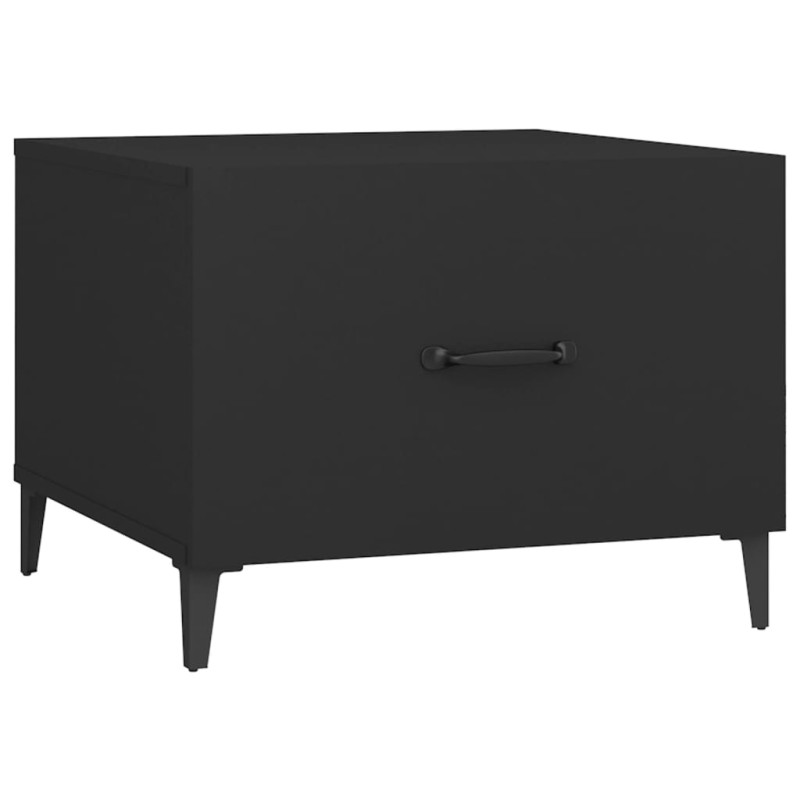 vidaXL Mesa de centro con patas de metal negro 50x50x40 cm vidaXL Mesa de centro con patas de metal negro 50x50x40 cm