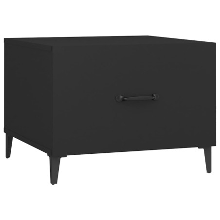 vidaXL Mesa de centro con patas de metal negro 50x50x40 cm