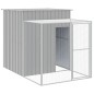 vidaXL Gallinero con corral acero galvanizado gris claro 165x251x181cm vidaXL Gallinero con corral acero galvanizado gris claro 165x251x181cm
