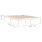 vidaXL Estructura de cama de madera maciza blanca 135x190 cm vidaXL Estructura de cama de madera maciza blanca 135x190 cm