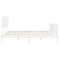 vidaXL Estructura de cama con cabecero madera maciza blanco 200x200 cm vidaXL Estructura de cama con cabecero madera maciza blanco 200x200 cm
